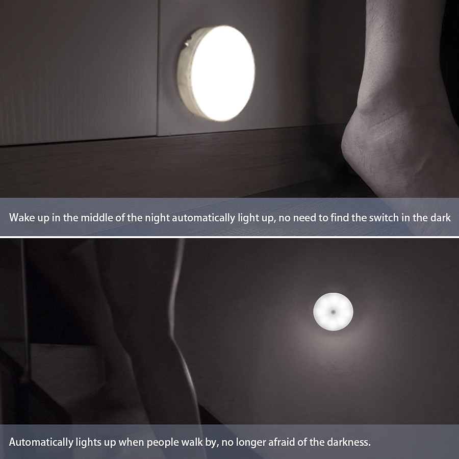 Wireless Motion Sensing Wall Light Charging Night Light Night Automatic Sensing Light Kitchen Bedroom Decorative Light 2025 - $8.99 –P13