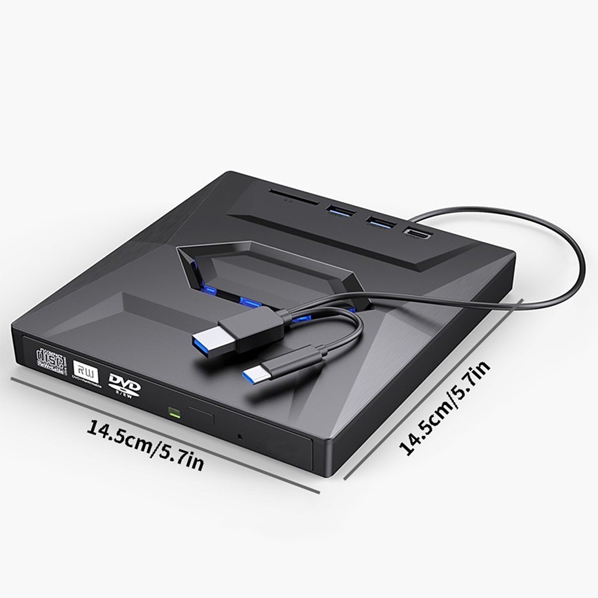 7 în 1 portabil usb 3.0 recorder dvd extern ultra-subțire cititor player unitate optică pentru laptop accesorii desktop 2025 - $55.99 –P4