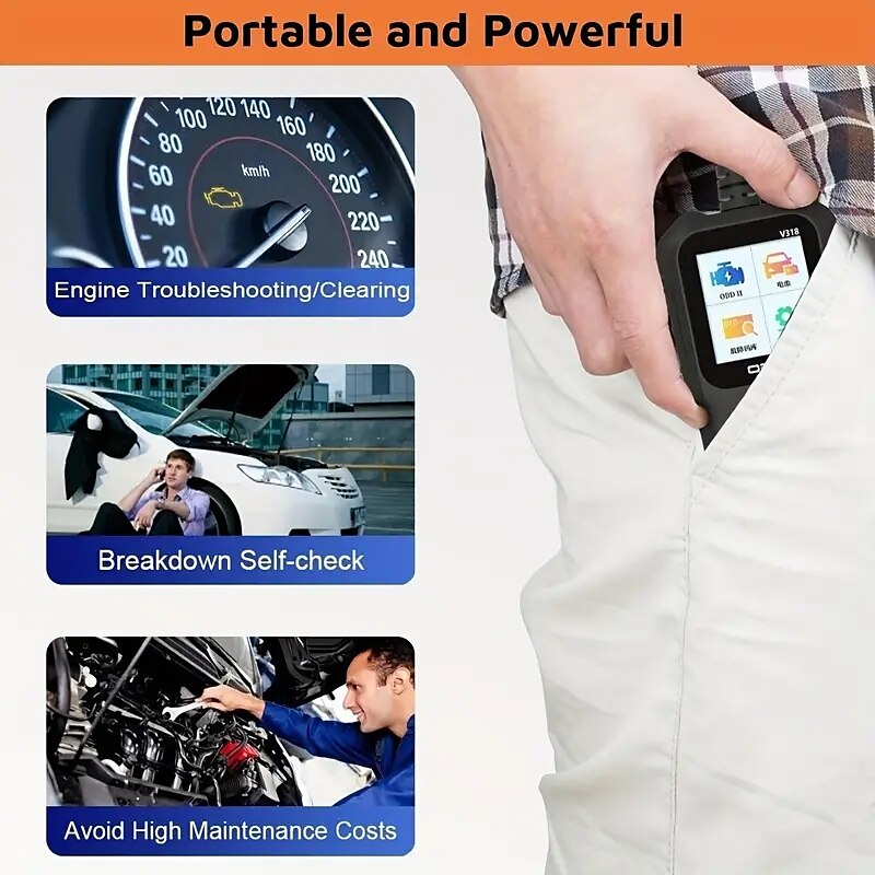 2025年 obd2 カースキャナーはカラースクリーンで車両の故障を即座に診断します & 故障コードリーダー  コレクション – $56.99 –P4