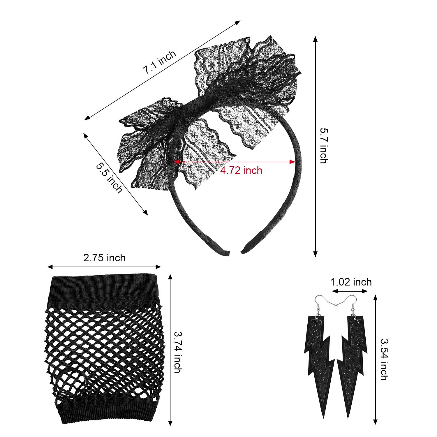 Jaren '80 Handschoenen Ketting Leggings Jaren 80 feestmeisje Kostuum Dames Maskerade Feest / Uitgaan Prideparade Trots maand Volwassenen 1 Armband Broeken Handschoenen 2026 - $24.99 –P2