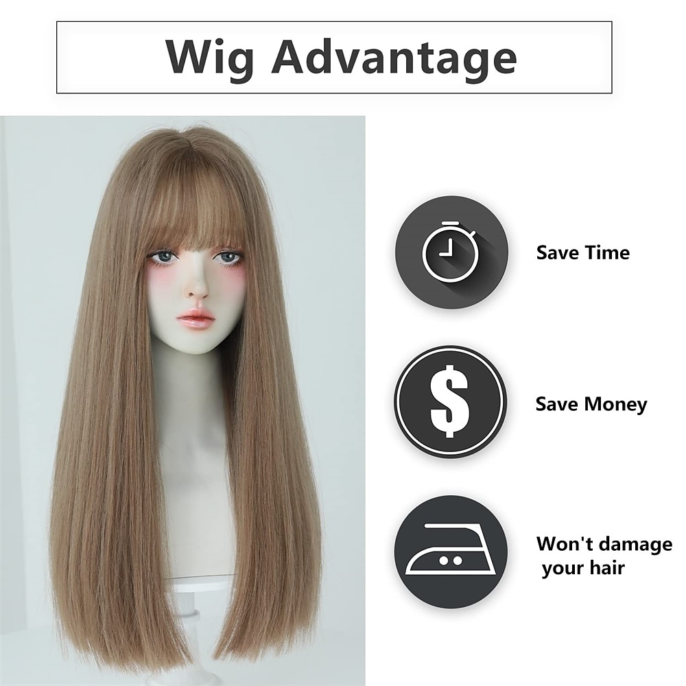 Red Wigs with Bangs Burgundy red Synthetic Long Straight Wig for Women Party and Cosplay Bright Red Wig 2025 - Kč485 –P6