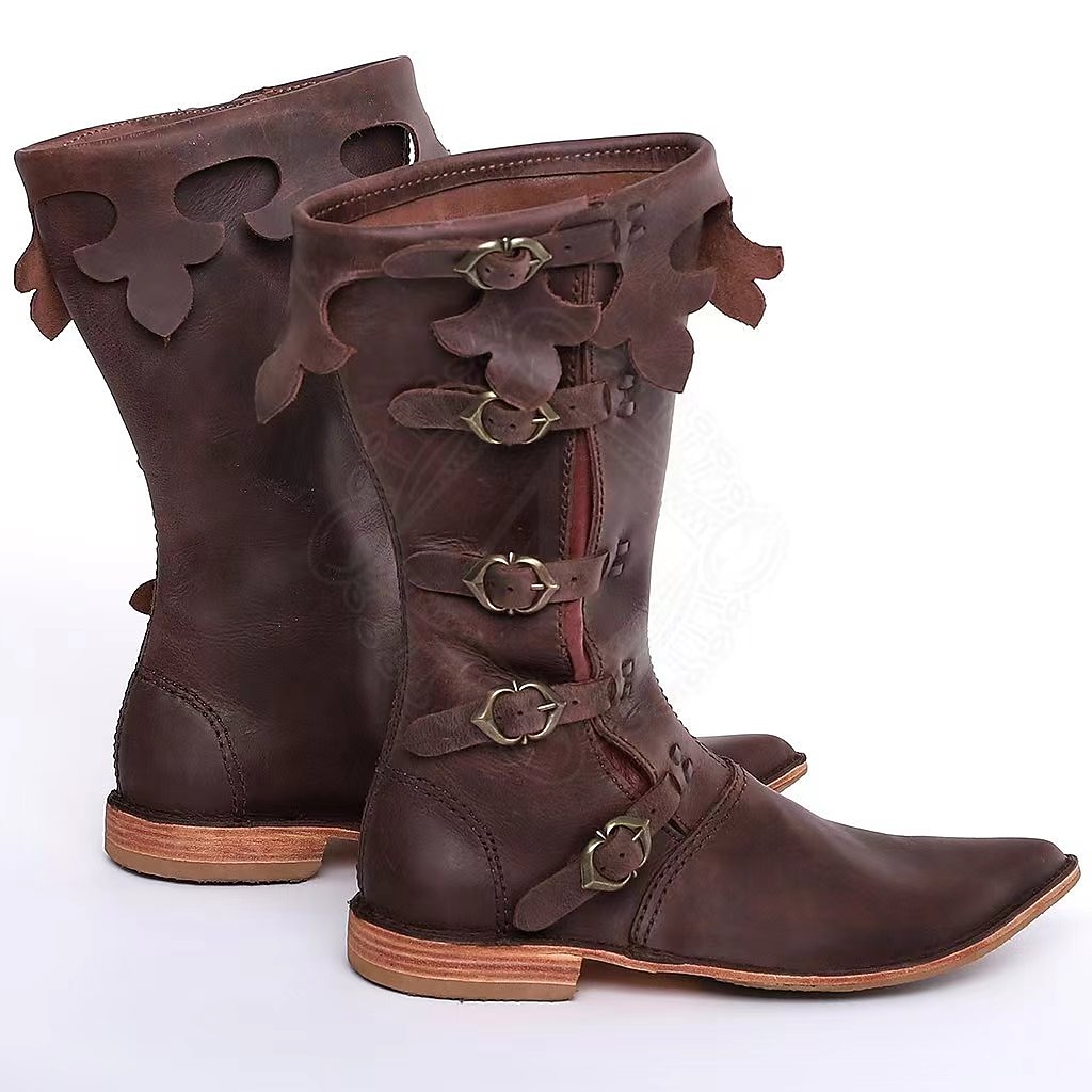 Retro Středověké Renesanční Ke kolenům Turn Shoes Pirát Viking Vikingové Ranger Elfí Maškarní kostým Pánské Keltské Pirát Královský předvečer Všech svatých Karneval Plesová maškaráda Karneval Výkon 2026 - $60.99 –P4
