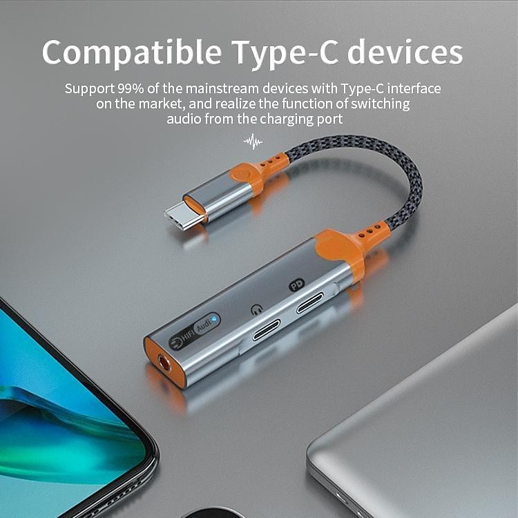 новый 3 в 1 usb-разветвитель для зарядки аудио с разъемом типа c на разъем 3,5 мм + двойной адаптер для разъема для наушников типа c 2025 - $25.99 –P4