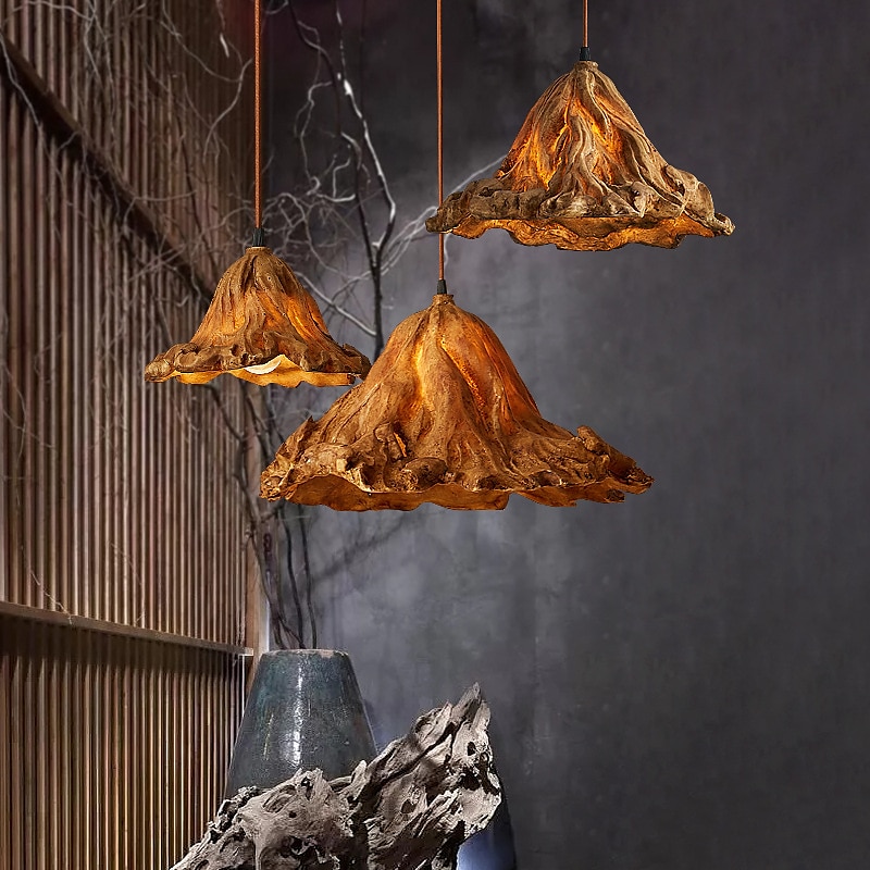 LED Pendant Light Resin Art Hanging Lamp 21cm Simple Cafe Restaurant Bar Pendant Light E26/27 Light Source Metal Iron Ceiling Light 1 PCS 110-240V 2025 - $140.99 –P1
