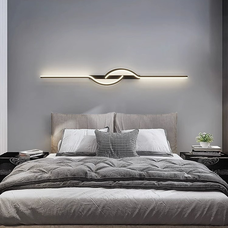 lightinthebox led interior luz de parede forro desin 60cm curva interior moderno simples lâmpada de parede led acrílico lâmpada de parede é aplicável ao quarto sala de estar banheiro corredor branco de 2025 por $116.99 –P4