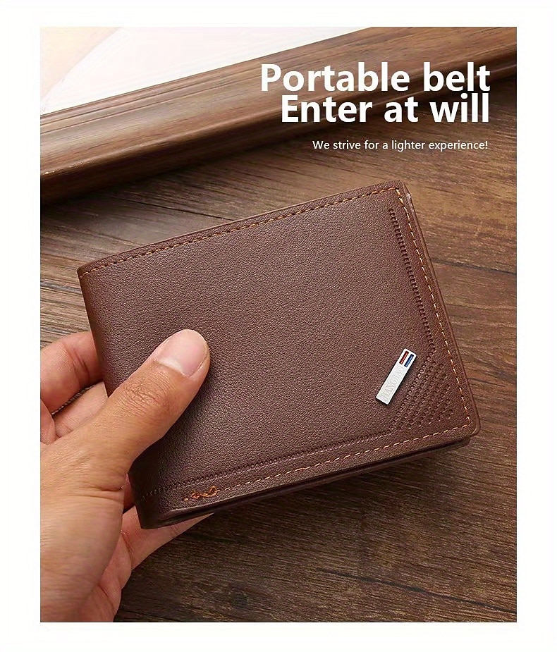 Stylish and Durable Men's PU Leather Bifold Wallet with Card Slots - Perfect Gift for Him 2025 - $5.49 –P2