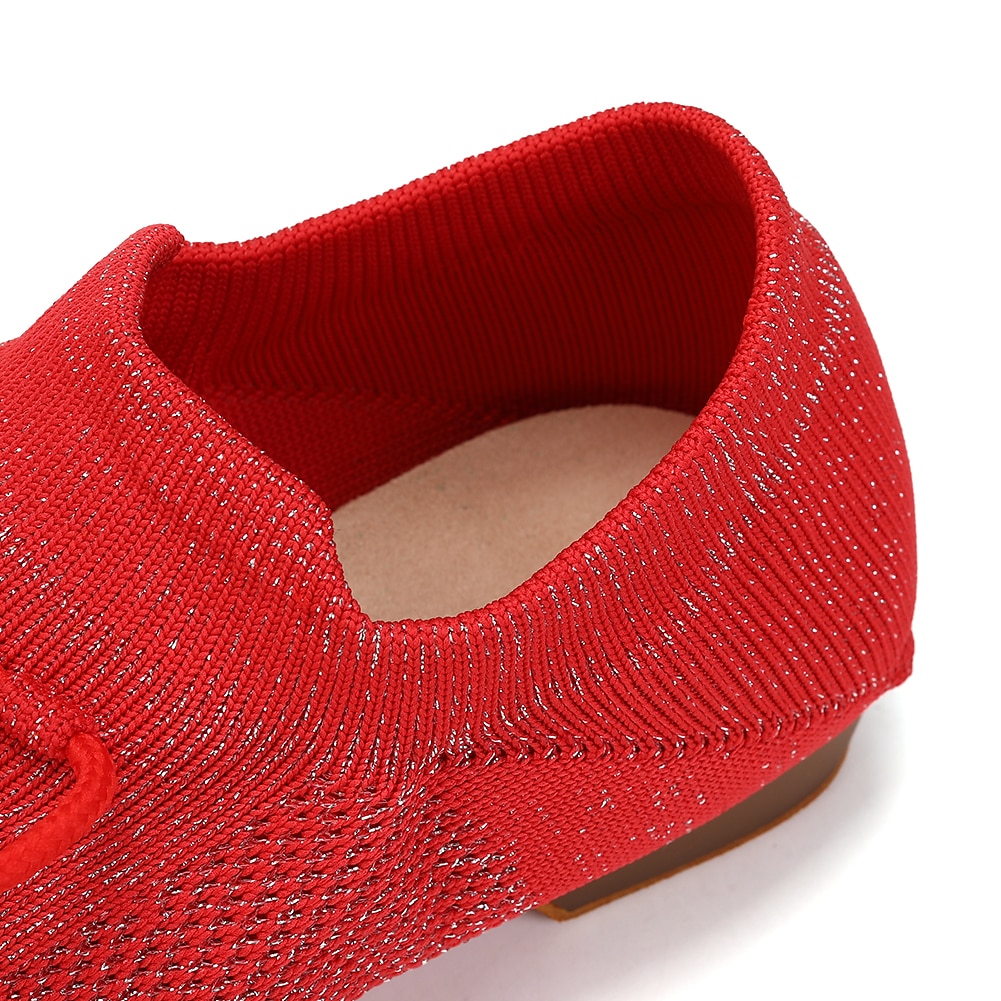 scarpe da ballo jazz da donna in maglia glitterata nera con design allacciato e suola in pelle scamosciata - scarpe da ballo leggere e traspiranti per sala da ballo e balli latini del 2025 a $26.99 –P12