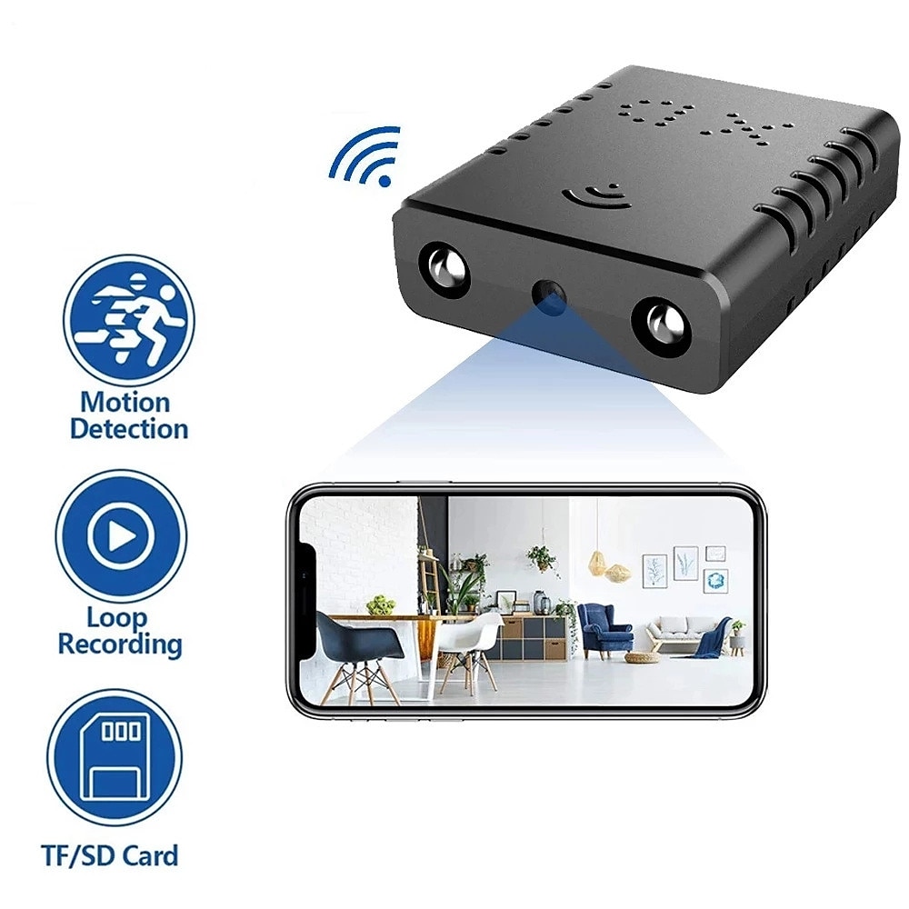 2025年 ミニスパイ隠しカメラ HD 480p Wi-Fi セキュリティカメラ ワイヤレス ナニーカメラ モーション検知 ナイトビジョン 電話アプリ付き 自宅 オフィス 屋内 ビデオ監視  コレクション – $47.99 –P11