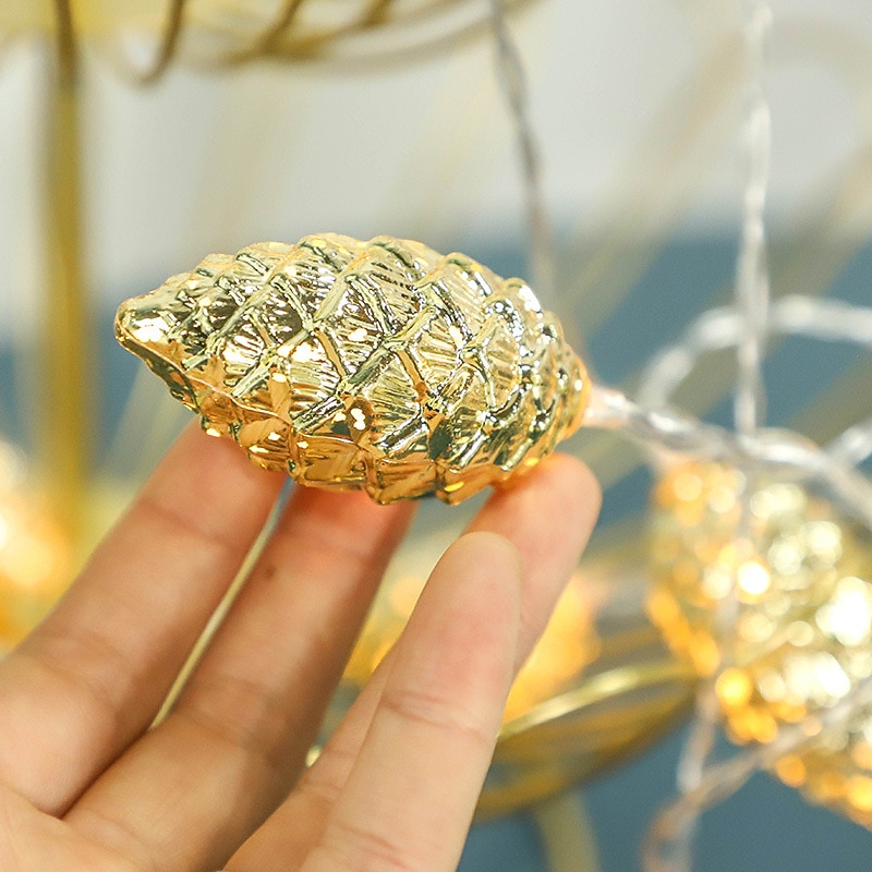 Luz de cuerda de alambre de cobre 2M 10LEDS lámpara de piña agujas de pino guirnalda de hadas de jardín lámparas de decoración para las fiestas 2026 - $11.49 –P7