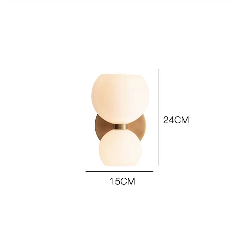 Lightinthebox lampada da parete a led vetro bianco caldo 24 cm moderna lampada da parete a led sfondo soggiorno camera da letto comodino applique da parete per interni illuminazione sconce 1 pz del 2025 a $165.99 –P6