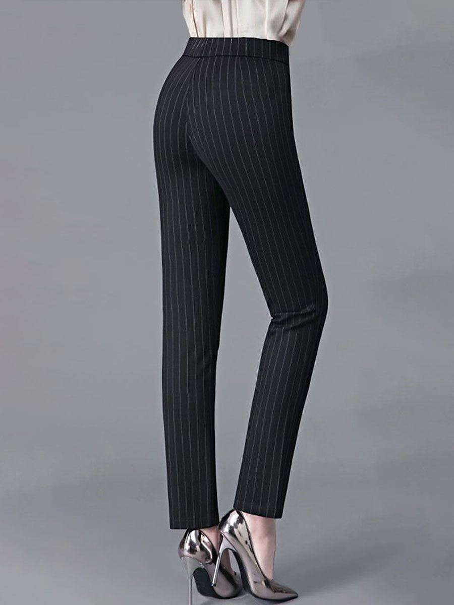 Per donna Ghette Streetwear Semplice Informale Alla caviglia Vita alta A strisce Tasche Stampa Traspirante Morbido All'aperto Media elasticità Esterno Da mare Casual / quotidiano In bianco e nero Nero del 2025 a $18.99 –P8