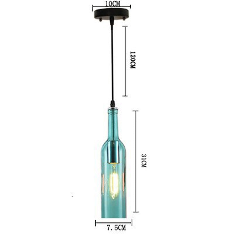 lampada a sospensione a led per bottiglia di vetro, lampada a sospensione in vetro per bottiglia di birra, lampada a sospensione vintage per bar, lampada a sospensione retrò industriale per bar, del 2025 a $62.99 –P4