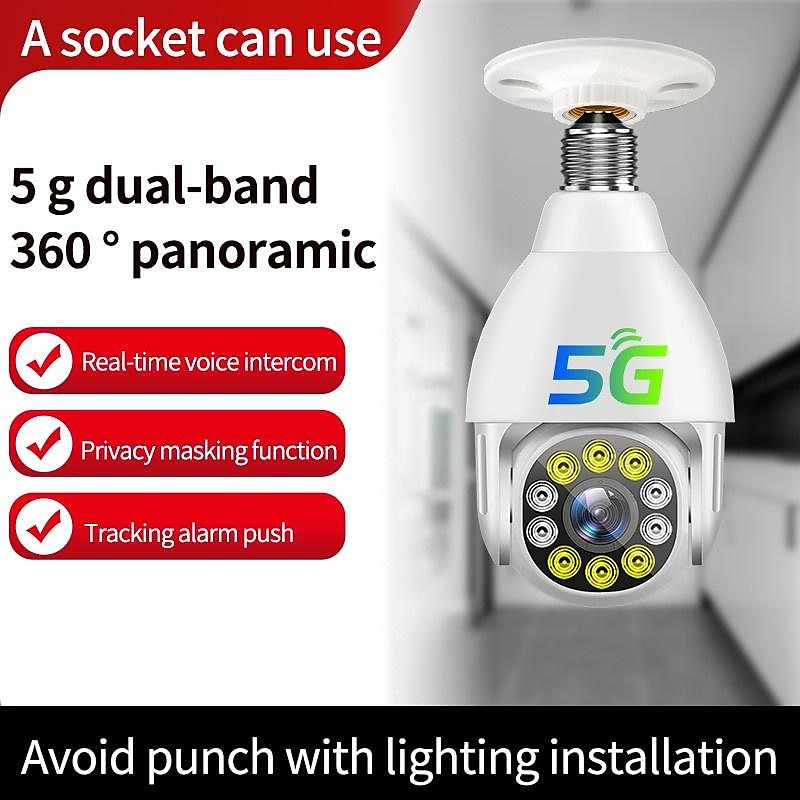 Wireless Bulb Lamp Camera Wifi IP Camera IR Night Vision Home Security Camera  Auto Tracking Video Surveillance Camera PTZ  P2P Monitor Camera 2025 - $58.99 –P3