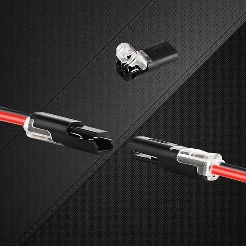 10 stks snel aansluiten en loskoppelen draad connector splicing kabel krimpen terminal draad bedrading led auto connector 18-22awg peel-gratis soldeerloze snelle draad connector dubbele draad plug en 2025 - $18.99 –P4