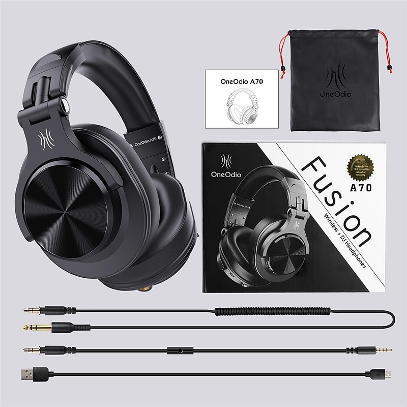 OneOdio Bluetooth Over-Ear Headphones with Mic | Wireless & Corded  Dual-Mode Headphones for Drum Piano PC Phones Laptop-72 Hours Playtime-A70  Black