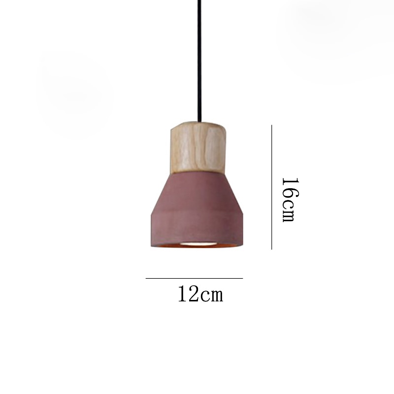 LED Pendant Light Wood Art Cement Concrete Hanging Lamp Simple Cafe Restaurant Bar Pendant Light E27 Light Source Metal Iron Art Droplight Flashlight Concrete Ceiling Light 110-240V 2025 - $67.99 –P3