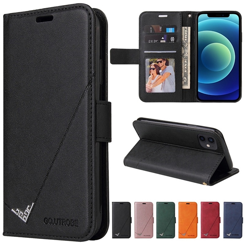 telefon Carcasă Pro iPhone 15 14 Pro Max Plus Pouzdro na peněženku Flip Cover se stojánkem Ochrana celého těla Slot pro kartu Pevná barva TPU PU kůže 2025 - $13.99 –P1