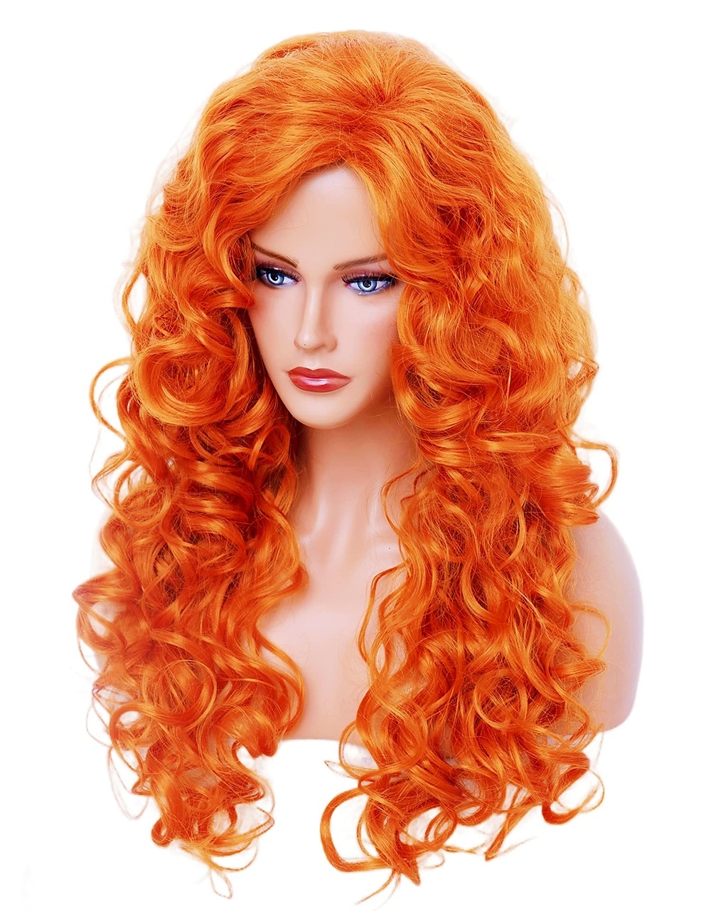 dlouhé vlnité paruky 28palcová přírodní béžová smíšená blond syntetická pernatá kudrnatá paruka pro ženy halloween cosplay party paruky 2025 - $23.99 –P14