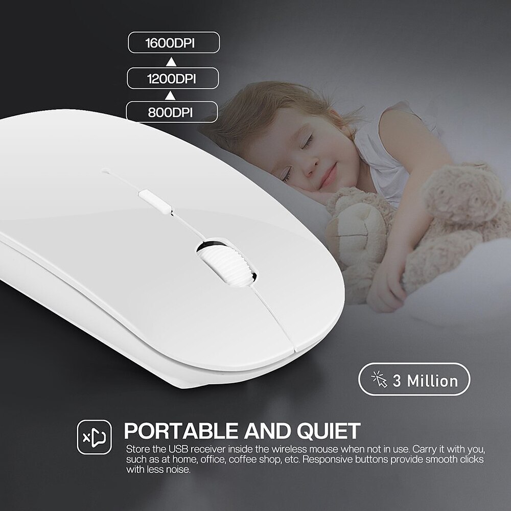 New Arrival Fashion Ultra Thin Slim 2.4 GHz USB Wireless Optical Mouse Mice Receiver For Computer PC Laptop 2025 - $11.99 –P5