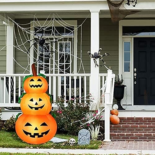 halloween dekorationer 6 fot uppblåsbar led 3 pumpor stack light, jack o lantern spränga 3 pumpor, utomhus inomhus halloween dekorationer 2025 - €44.76 –P3
