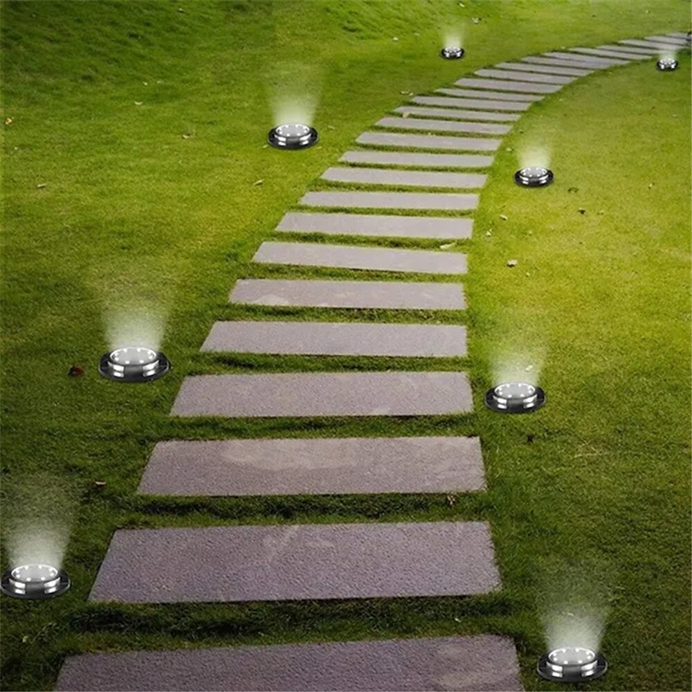 LED Solar Ground Light Outdoor Waterproof Garden Decoration Light Landscape Lawn Pathway Stairs Buried Deck Lights 12 LEDs 2025 - $15.99 –P4