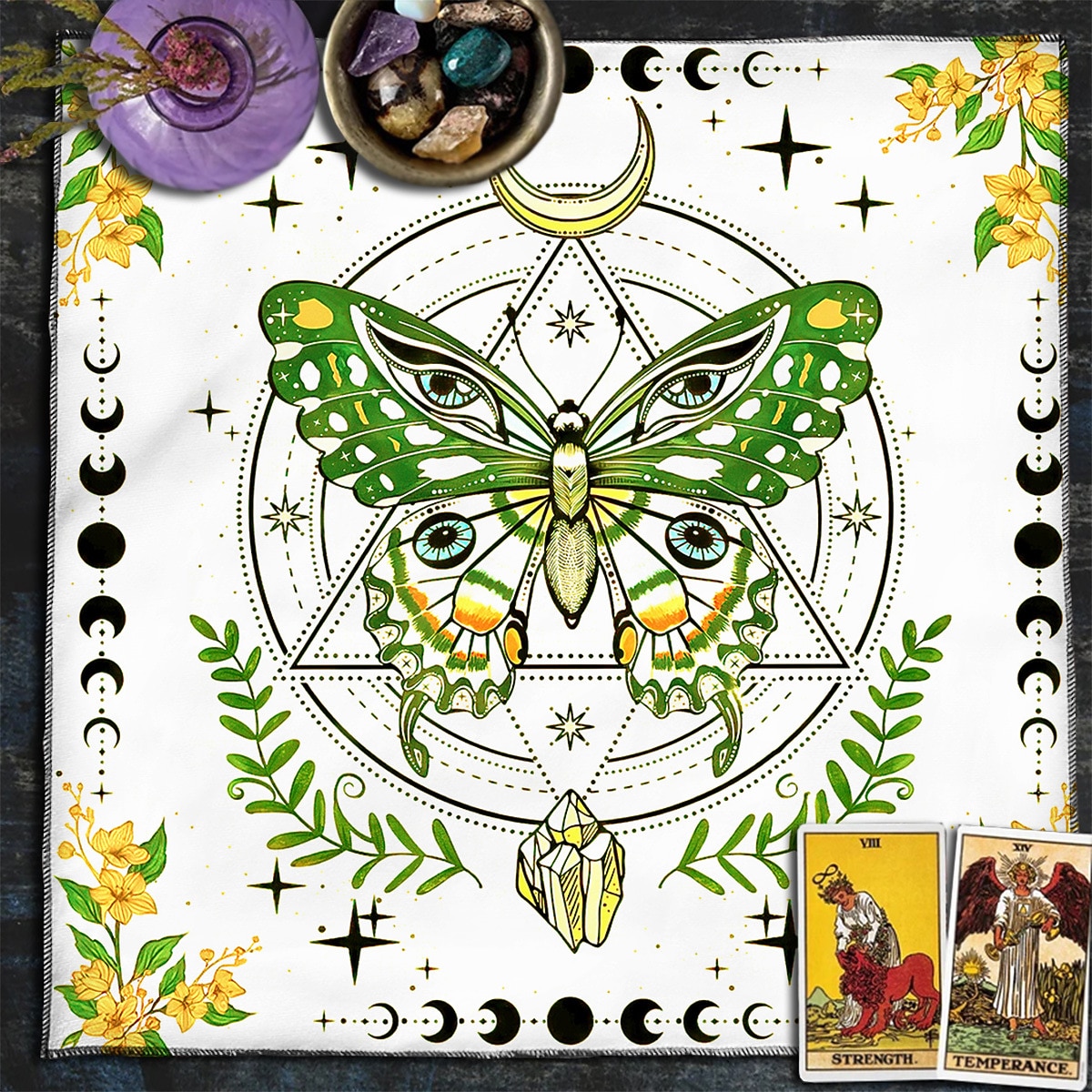 tarot asztalterítő játékhoz, oltárterítő, boszorkánysági asztrológia dekoráció orákulumkártya pad tarot szőnyeg witcher dekor, parti ajándékok, parti ajándék dekoráció, parti kellékek varázsművészeti 2026 - $9.49 –P13