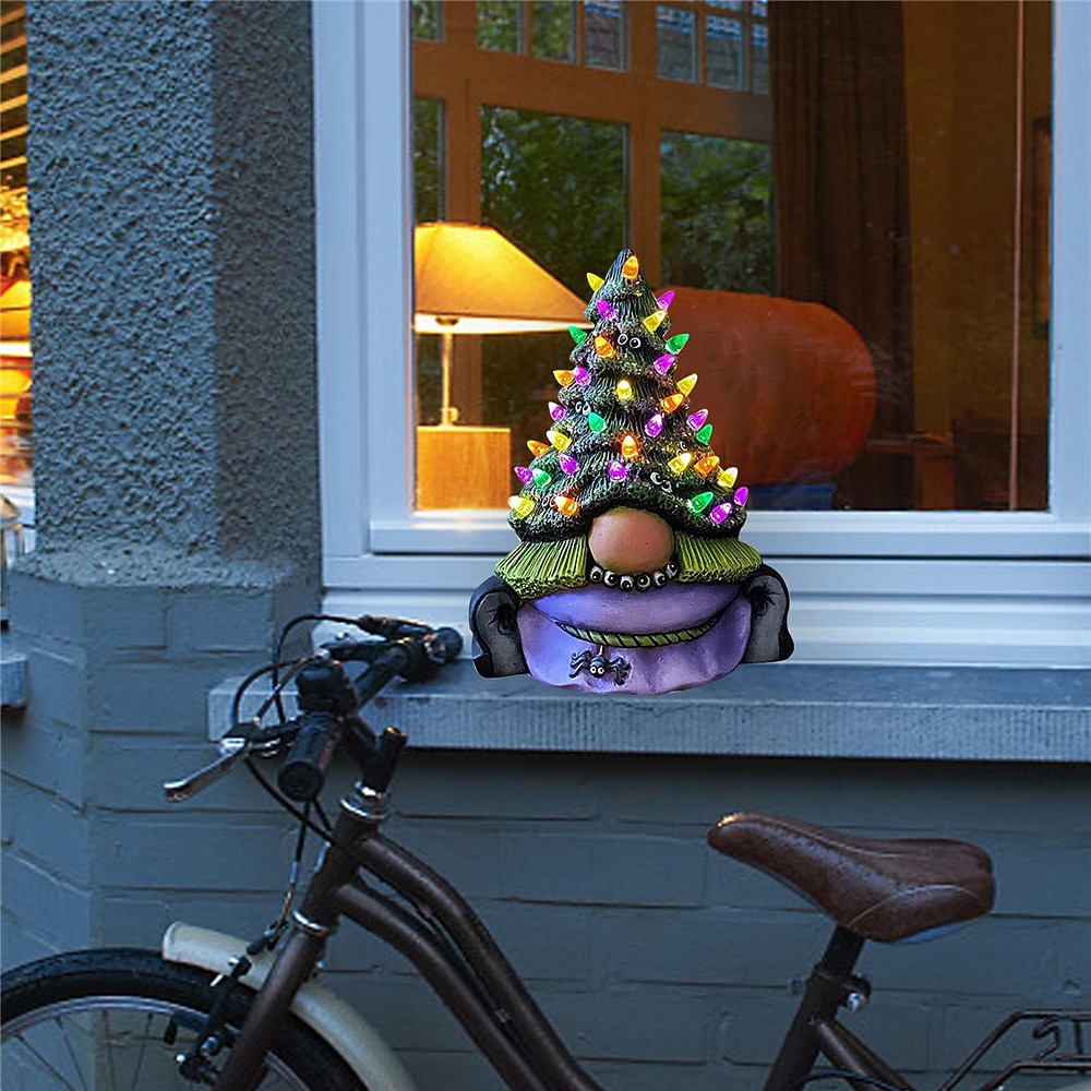 kouzelná čarodějnice trpaslík strom halloween duch venkovní světlo festival oblékat se kostra horor visící zářící halloween party výzdoba 2025 - $12.99 –P10