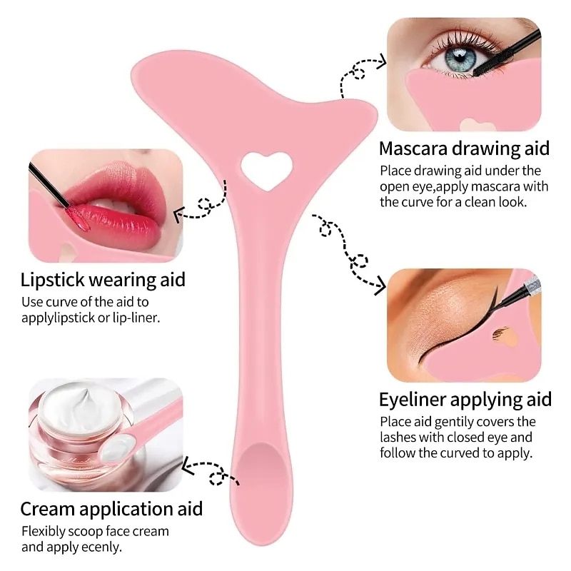 Delineador de ojos de silicona, plantillas de maquillaje, puntas de ala, lápiz labial de dibujo de marscara, ayuda para el uso, crema facial, máscara, aplicador, herramienta de belleza de maquillaje 2025 - $9.49 –P9