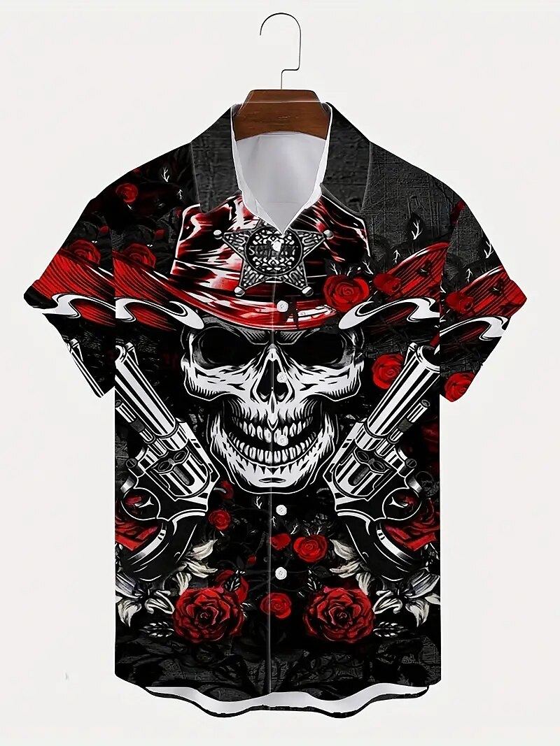 Halloween Skelett Dödskalle Pumpa Hawaiian Shirts Aloha Shirt Mönster Till Herr Vuxna Halloween Karnival Maskerad 3D-utskrift Fest Halloween 2025 - $16.49 –P4
