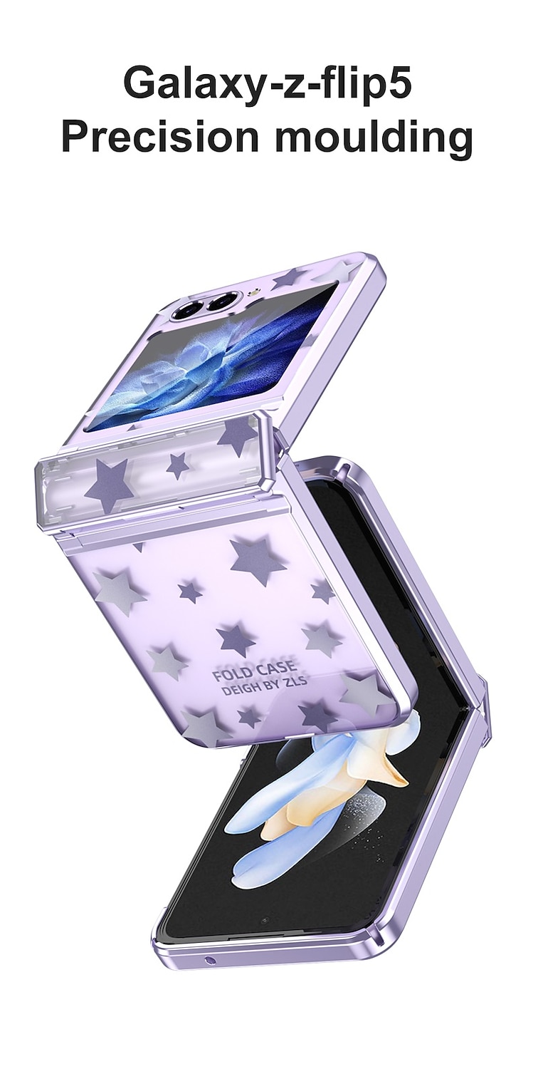 Phone Case For Samsung Galaxy Z Flip 6 Z Flip 5 Z Flip 4 Z Flip 3 Back Cover Slim Plating Full Body Protective Graphic PC 2025 - $23.99 –P8