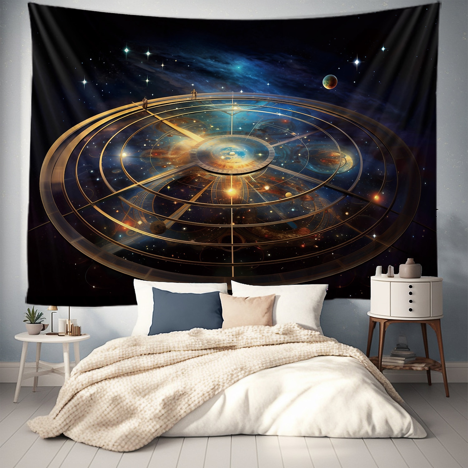 Fantasy Star Orbite Tapisserie suspendue Art mural Grande tapisserie murale Décor Photographie Toile de fond Couverture Rideau Maison Chambre Salon Décoration de 2026 ? $20.99 –P8