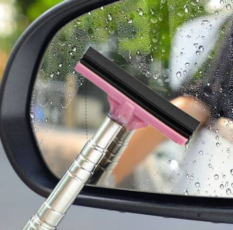 Auto-Rückspiegelwischer, Außenspiegelreiniger, einziehbarer Auto-Seitenspiegelwischer,  Autospiegelreiniger mit Teleskop-Langstab, Abzieherreiniger für  Spiegelglas, Regenwassernebel 2024 - $5.49