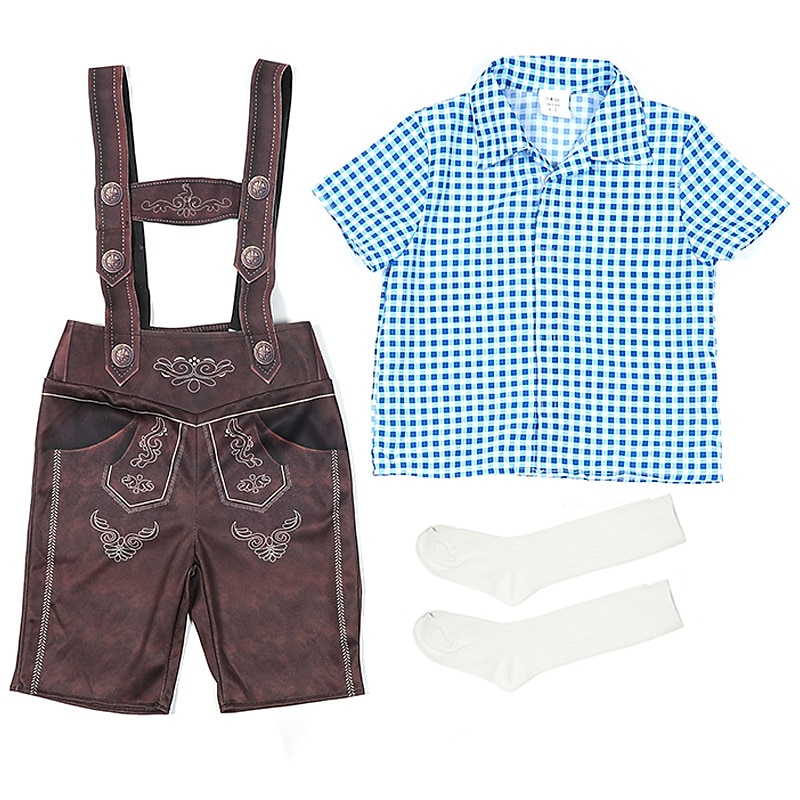 Carnival Oktoberfest Beer Costume Cosplay Costume Cosplay Cosplay Wiesn Boys Carnival Party Traditional Style Cloth Shirt Pants 2025 - $35.99 –P6
