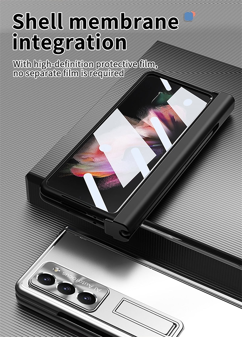 Phone Case For Samsung Galaxy Z Fold 7 Z Fold 6 Z Fold 5 Z Fold 4 Z Fold 3 Back Cover with Stand Holder with Screen Protector Pencil Holder Aluminum Alloy 2025 - $58.99 –P11
