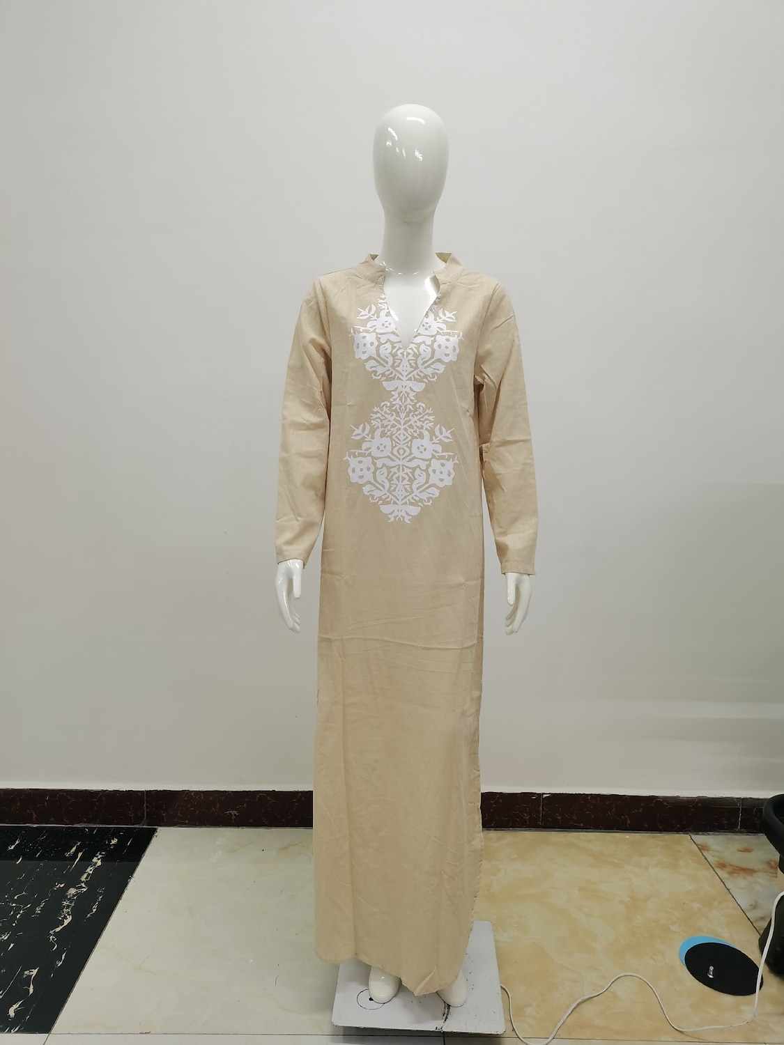 Per donna Abito casual Vestito maxi Stampa Essenziale Informale Giornaliero Da mare A V Manica lunga Estate Primavera Autunno Giallo Azzurro cielo Fiore decorativo del 2025 a $42.99 –P5