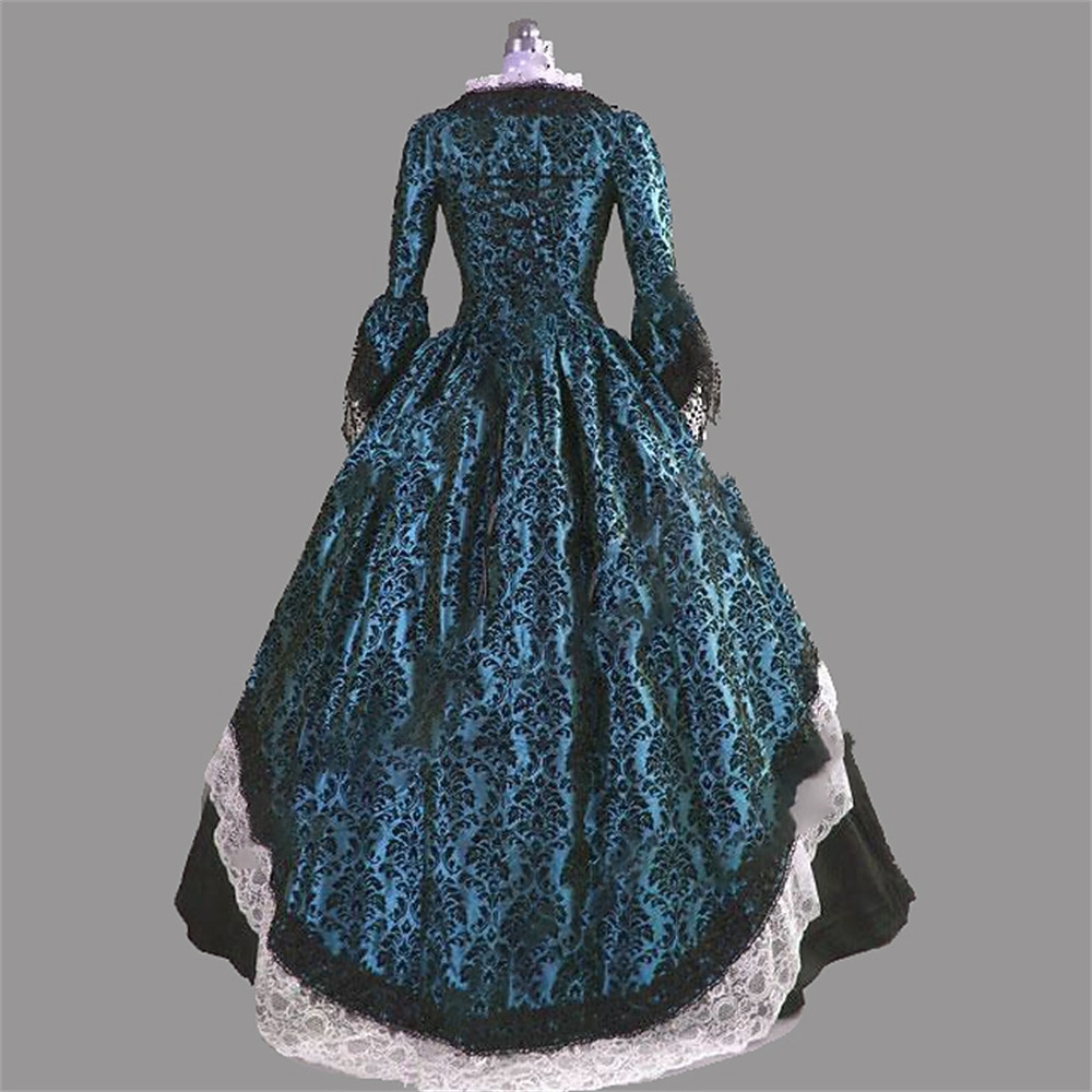 Rococò Vittoriano Abito da cocktail Lunghezza al pavimento Vestito Costume da festa Mascherata Manica del polsino svasato Taglie Forti Abito da ballo Costume Per donna Reale Carnevale Mascherata del 2026 a $121.99 –P13