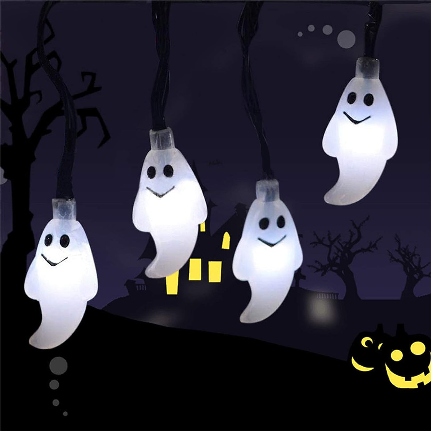 Halloween Solar String Lights Outdoor Waterproof Bat Ghost Spider Skull Hand Light 6.5m 30LEDs 8 Modes Halloween Patio Yard Garden Balcony Fence Halloween Outdoor Party Indoor Decoration 2026 - $11.49 –P12