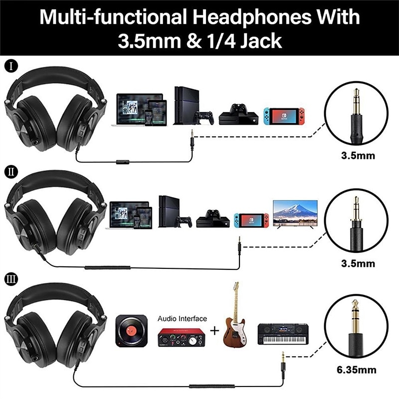 OneOdio Bluetooth Over-Ear Headphones with Mic | Wireless & Corded Dual-Mode Headphones for Drum Piano PC Phones Laptop-72 Hours Playtime 2025 - $74.99 –P9