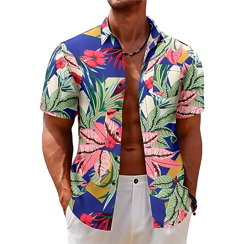 Per uomo Floreale Fiori tropicali Camicia Camicia hawaiana estiva Camicia Aloha Maniche Corte Camicia Collo ripiegato Moda Designer Casual All'aperto Streetwear Casuale Blu Nero Giallo S M L del 2026 a $25.99 –P1