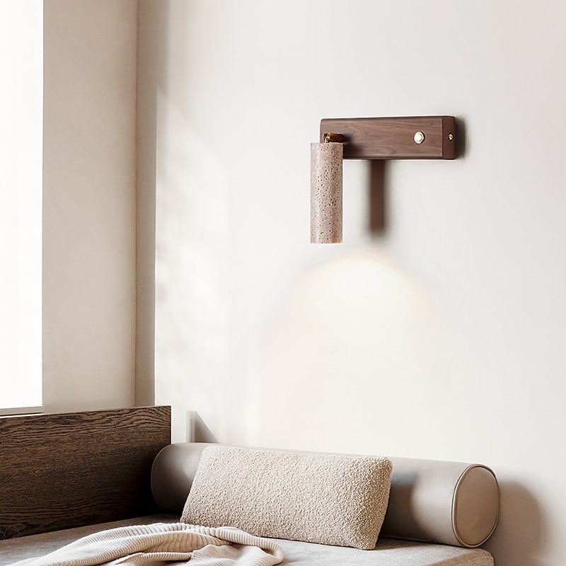 Lámpara de pared led y luz de lectura, apliques de pared multifuncionales de piedra, lámpara de pared led para dormitorio, apliques de pared junto a la cama, luz de lectura 110-240v 2025 - $190.99 –P2