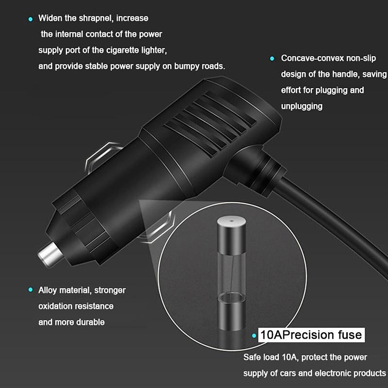 3 weg 2 usb socket oplader 12v auto sigarettenaansteker splitter multi socket led auto snellader adapter 2025 - $11.99 –P11