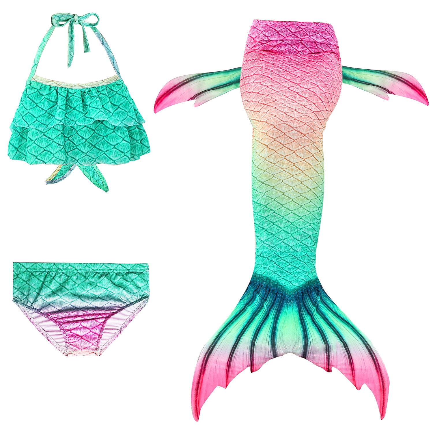 Sellő Ariel Mermaid Tails Fürdőruha Bikini Hableány Szabadság for Lány Gyermek Álarcos mulatság 2026 - $37.99 –P1