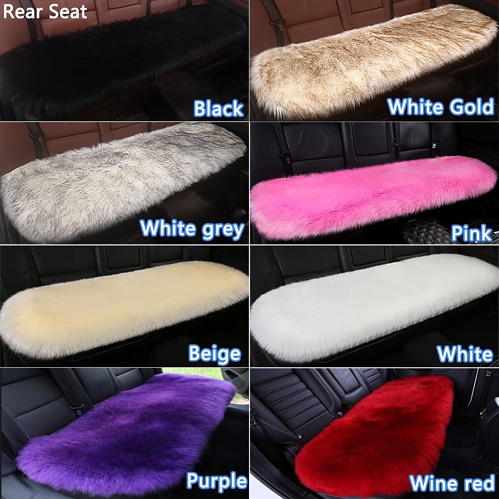 Car Seat Cushion for Tesla Model 3 2019- 2022/model Y Comfortable and Breathable Warm Faux Fur Front and Rear Seat Cover Interior Accessories 2025 - $55.99 –P12