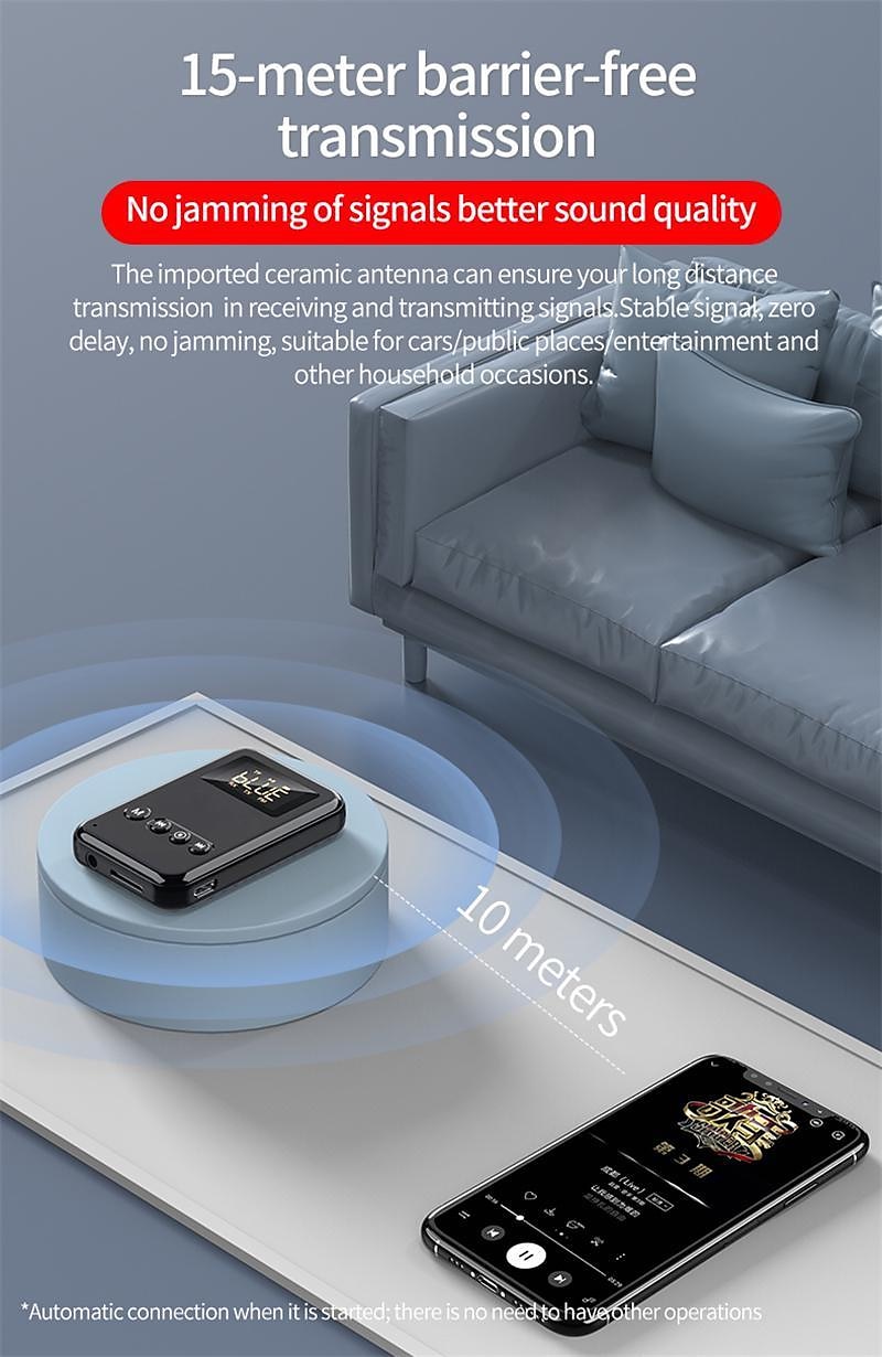 9 IN 1 bluetooth 5.0 Audio Transmitter Receiver Stereo Music Wireless Adapter 3.5mm AUX Jack FM Transmitter for Car TV MP3 PC 2025 - $21.99 –P18