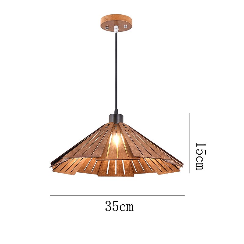 lampada a sospensione moderna lampada a sospensione geometrica paralume in legno naturale illuminazione corridoio lampadario lampada da soffitto per camera da letto cucina isola fattoria 110-240v del 2025 a $152.99 –P7