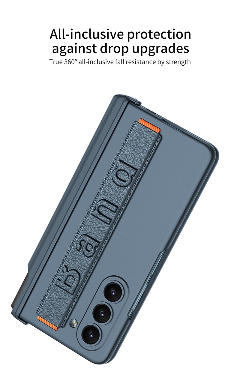 Phone Case For Samsung Galaxy Z Fold 5 Z Fold 4 Back Cover Pencil Holder Magnetic Full Body Protective PC 2025 - $32.99 –P9