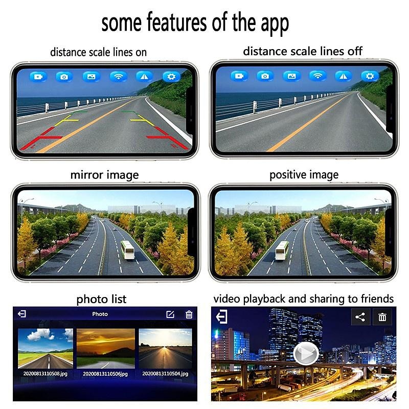 2025年 車の wifi ナイトビジョン逆転カメラバックアップカメラバストラック逆転カメラ iphone/android 用 コレクション – $74.99 –P5