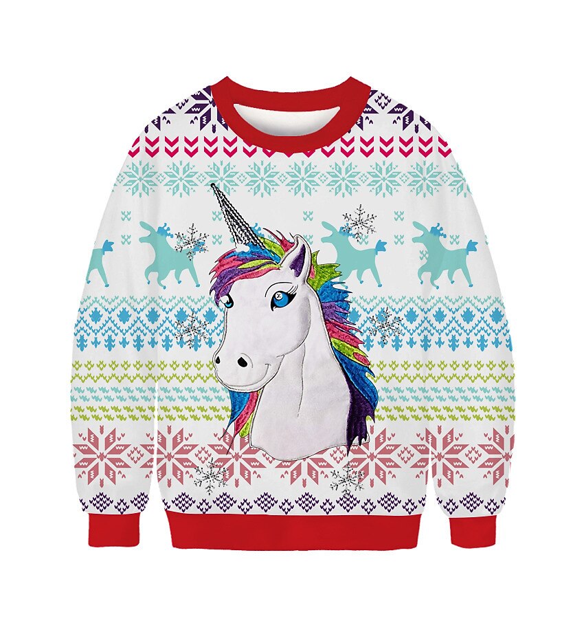 Karácsony Alpaka Pullover Vicces karácsonyi pulóver Állat minta 3D nyomtatás 3D Grafikus Kompatibilitás Páros Férfi Női Felnőttek Karácsony 3D nyomtatás Parti Fesztivál 2025 - $28.99 –P7