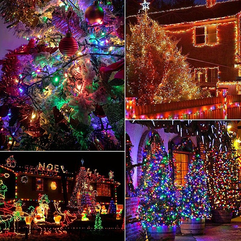 Solar Fairy Lights Outdoor Light Strings Waterproof 8 Modes 10m 100leds String Light Outdoor Lighting For Party Garden Christmas Outdoor New Year Holiday Decoration 2025 - $15.99 –P11
