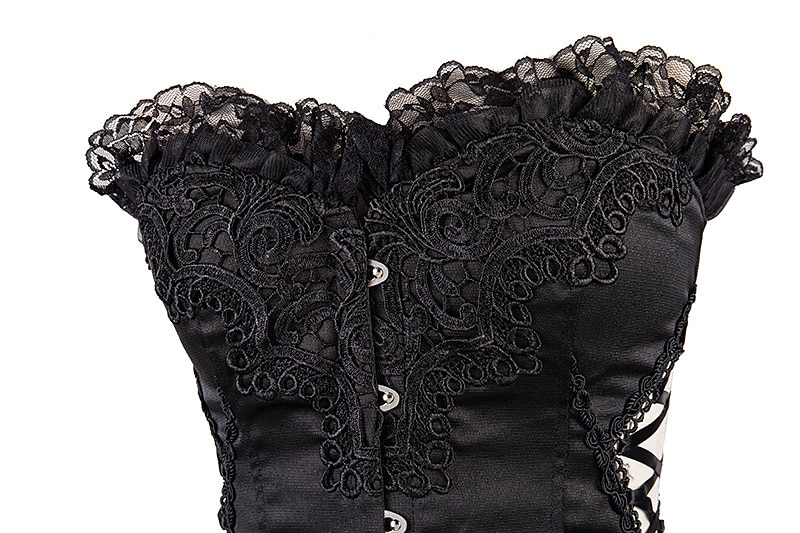 Vintage Rococo Punk & Gothic Overbust Corset Bustier Bodyshaper Pirate Lace Women's Fantasy Halloween Carnival Valentine's Day Party / Evening Prom Adults' Bra Underwear All Seasons 2025 - $36.99 –P11
